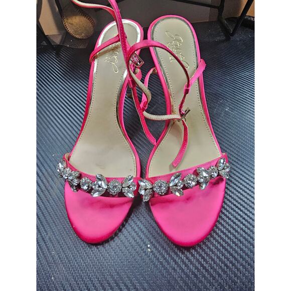 Badgley Michka Jewel Pink High Heels Size 8 - Picture 1 of 7